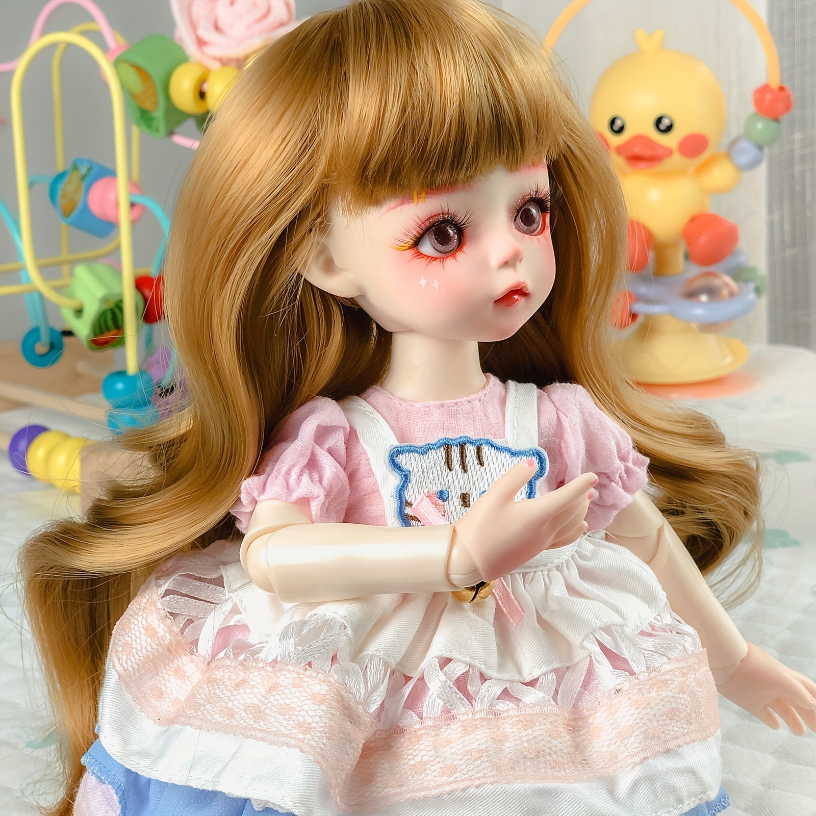 1pc Curly Soft Doll Wig for 1 4 BJD Dolls