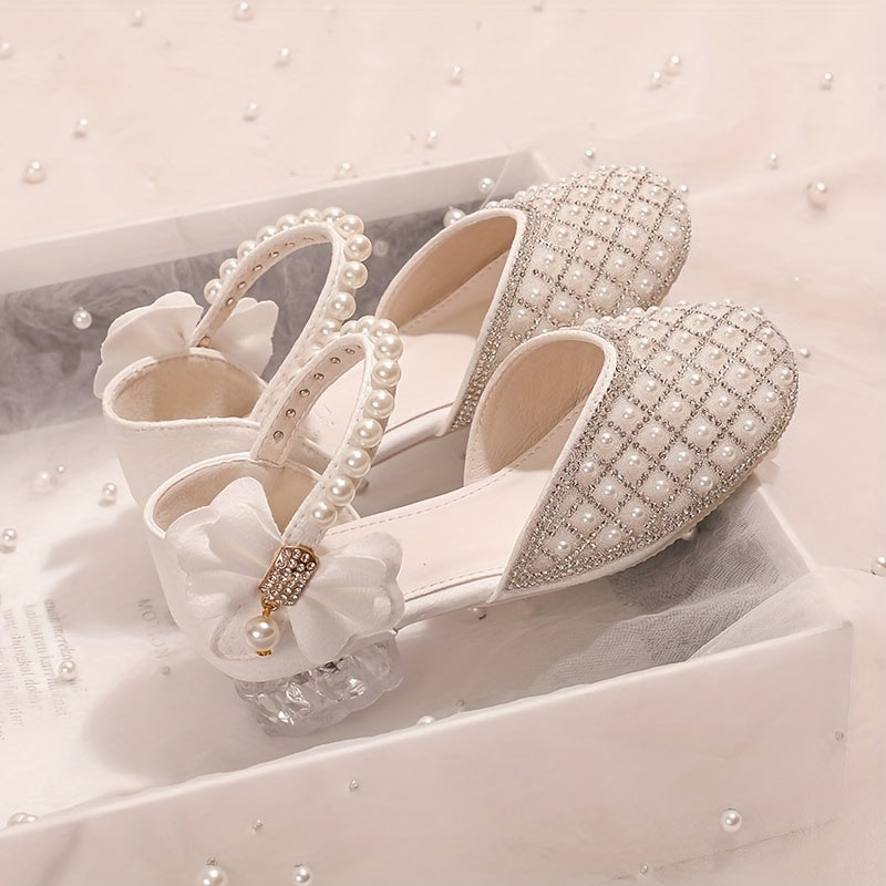 Plaid Princess Shoes with Bowtie Hook Low Heel Sandals