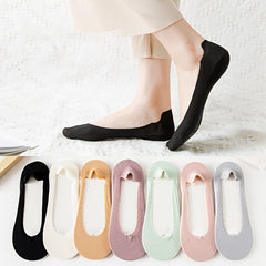 5 Pairs Women's Low Cut Ankle Socks Soft & Lightweight Solid Color