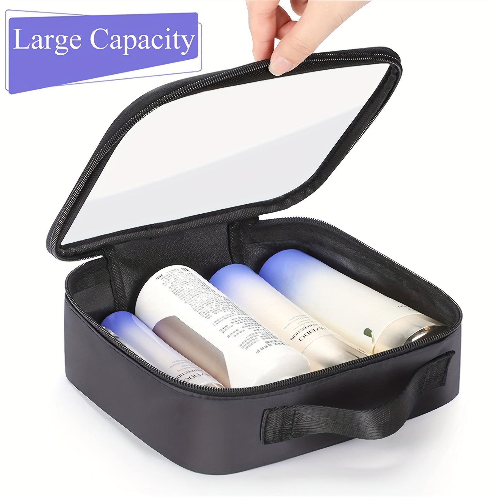 Clear PVC Cosmetic Bag Zipper Makeup Organizer Toiletry Travel Case
