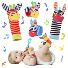 Baby Gift Set: 4 Puzzles, Watchband, Rattle, Socks