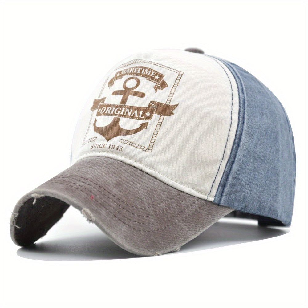Men's Washed Baseball Cap Retro Spring Summer Hat Letter Cap