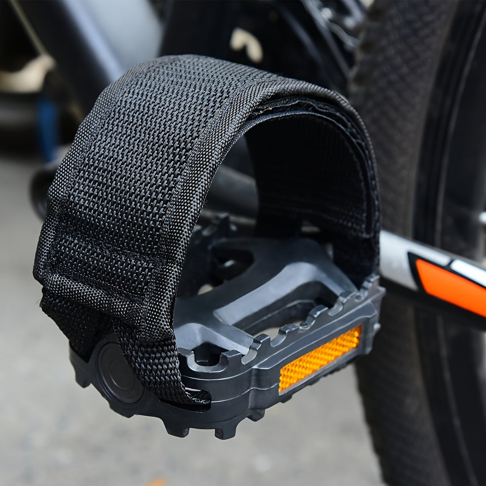 2pcs Bike Pedal Strap Toe Clips Anti Slip Adjustable Bicycle Feet Straps