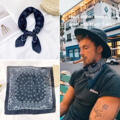 Men's Collar Scarf And Linen Square Scarf Handsome Style