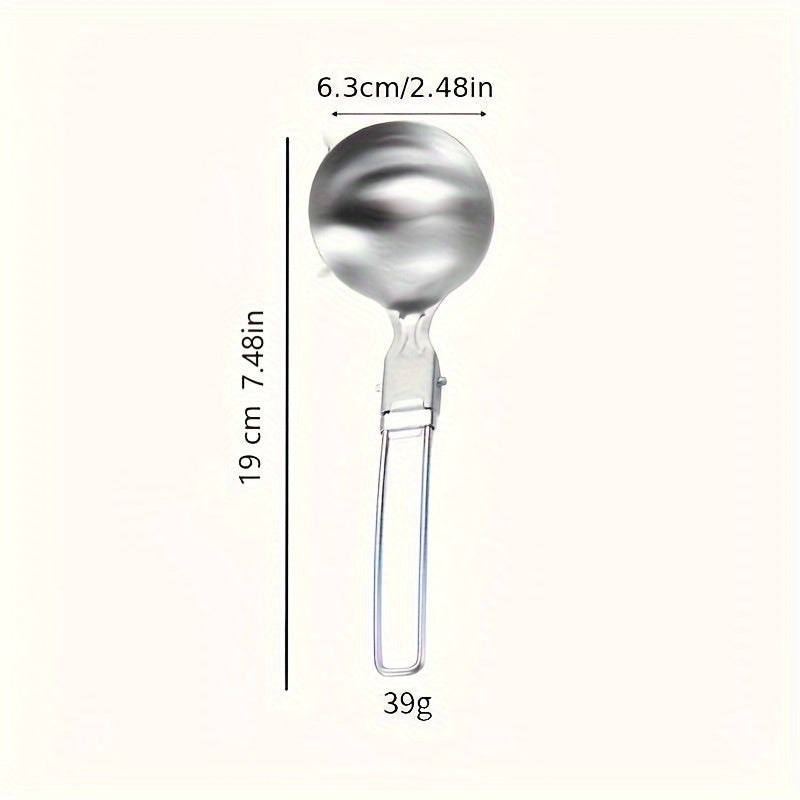5pcs Portable Stainless Steel Cooking Utensils for Camping and Picnics