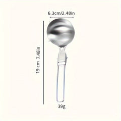 5pcs Portable Stainless Steel Cooking Utensils for Camping and Picnics