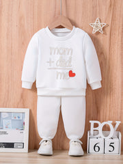 MOM DAD ME Baby Casual Outfit Sweatshirt Set