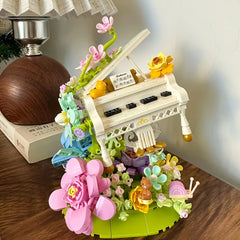 1000 pcs Piano Building Blocks Set Adult Piano Bouquet Decoration