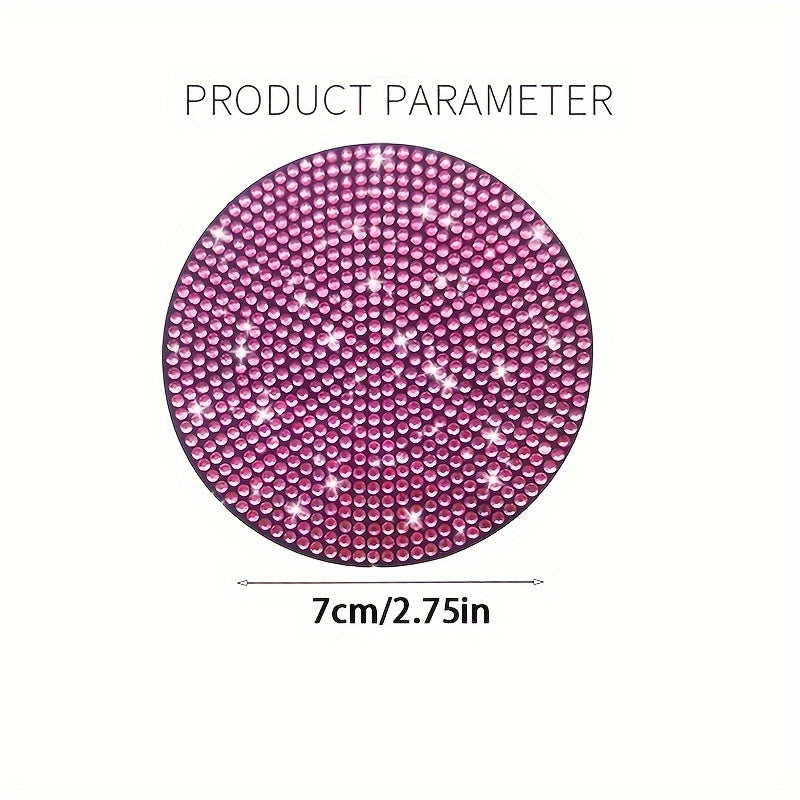Rhinestone Printed Cup Pads for Car, Non Slip Coaster, Shockproof