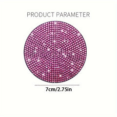 Rhinestone Printed Cup Pads for Car, Non Slip Coaster, Shockproof