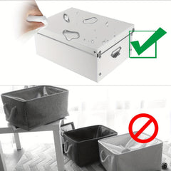 Decorative Storage Box Set of 3 Plastic with Lid Moisture-proof Foldable