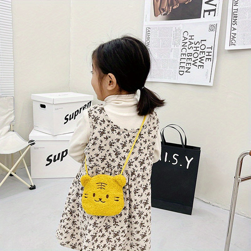 Bear Plush Crossbody Bag Small Animal Plush Coin Purse For Girls