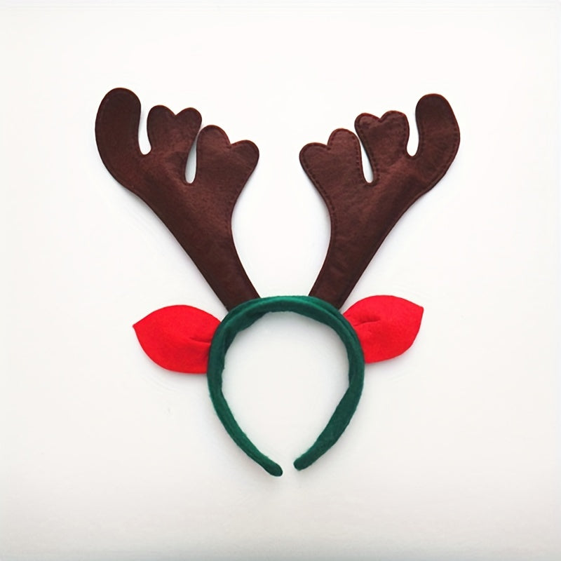 Christmas Deer Antlers Headband With Ears Reindeer Antlers Headband