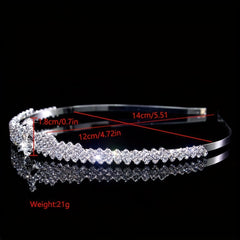 Rhinestone Headband Queen Crown Tiara Bridal Hair Accessories