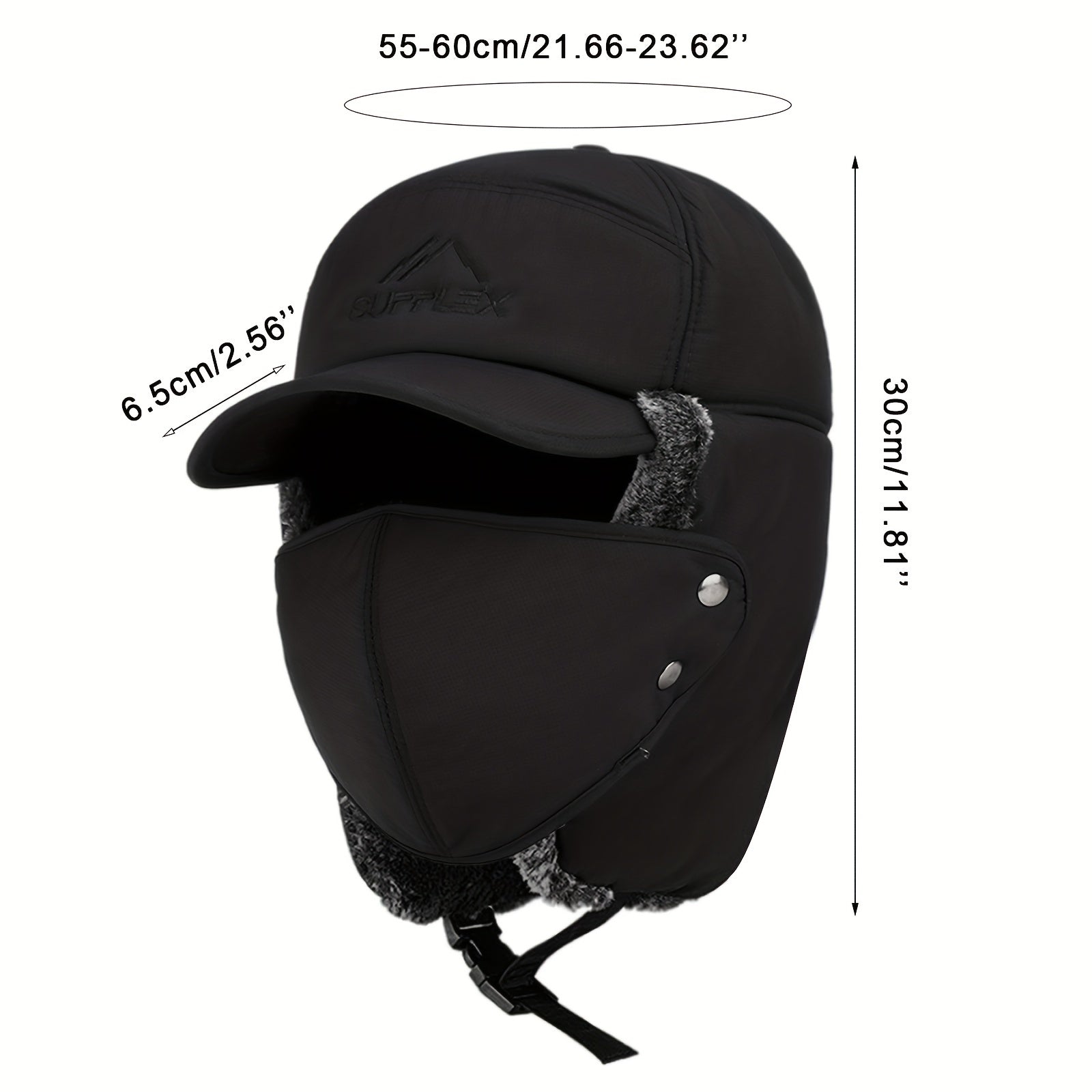 Men's Thermal Trapper Hat Fur Lined Windproof Cap