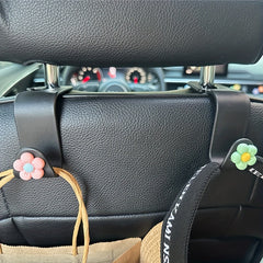 4pcs Flower Car Hook Rear Car Supplies Interior Decoration