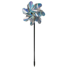 Yellow Holographic Pinwheels for Humane Bird Repellent