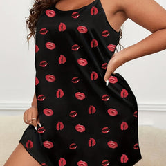 Women's Plus Kiss Print Nightdress Cami