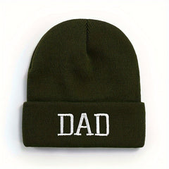 DAD Embroidered Knitted Hat Winter Warm Hip Hop Beanie Hat