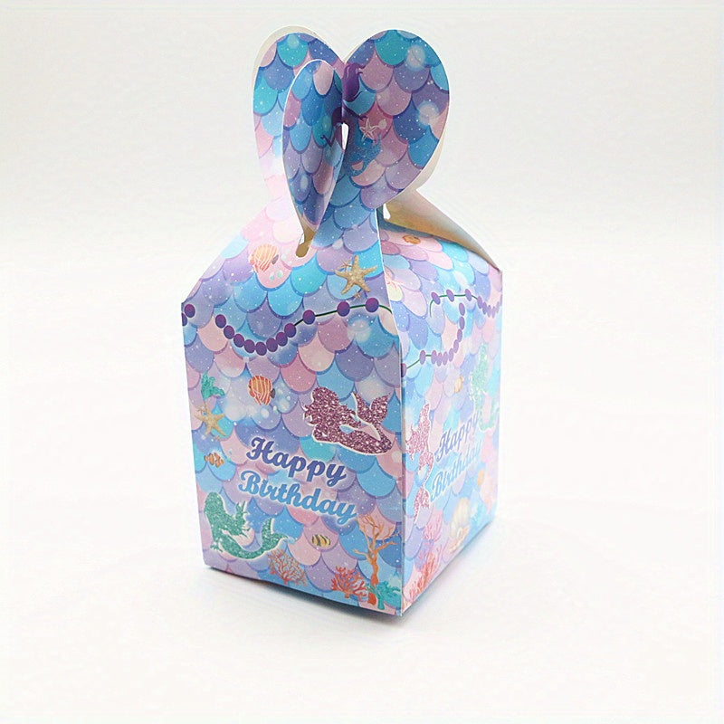 6pcs Mermaid Flamingo Racing Car Favor Boxes