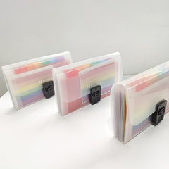 A6 File Folder Extension Wallet Portable Receipt Organizer Storage Bag