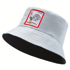 Animal Embroidery Fisherman's Hat Sunscreen Casual Hat
