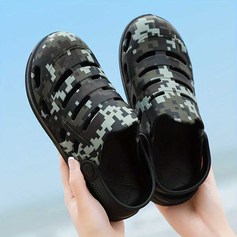 Unisex Lightweight Camouflage Garden Clogs Non Slip Shoes