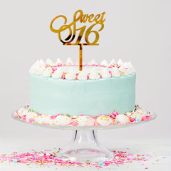 Sweet 16 Cake Insert Birthday Cake Decoration