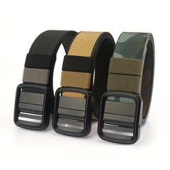 Japanese Character Buckle Double Nylon Belt Men's Casual Outdoor Belt