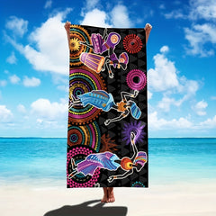 Boho Scarf Shawl Large Dancing Print Sunscreen Wraps Windproof Beach Towel