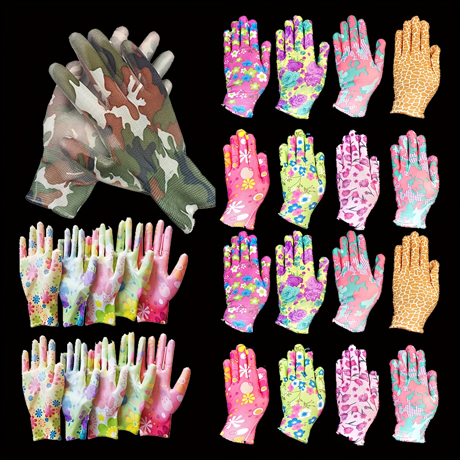 2 Pairs Gardening Gloves For Women And Men Outdoor Protective Work Gloves
