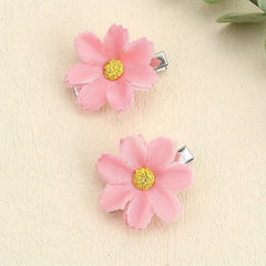 8pcs Baby Girls Mini Flower Hair Clips Daisy Barrettes Spring Hair Accessories