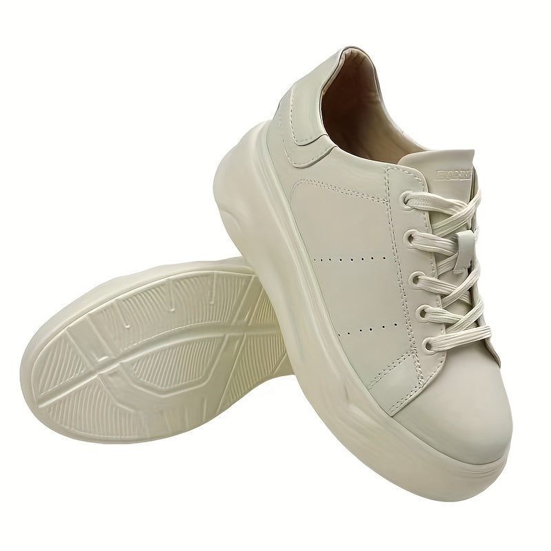 Vintage Chunky Solid Skate Shoes Wear Resistance Non Slip Flat Sneakers