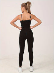 Quick Dry Round Neck Sports Cami Jumpsuit