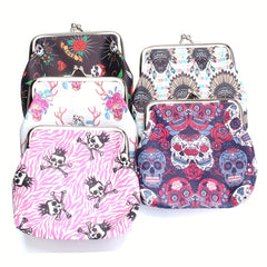 Skull Head Coin Purse Earphone Bag Girls Vintage Birthday Gift