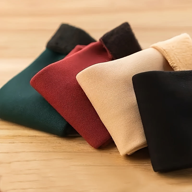 Plush Lined Crew Socks Unisex Warm Hosiery