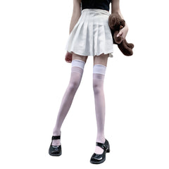 Striped Thigh High Socks Over The Knee Stockings