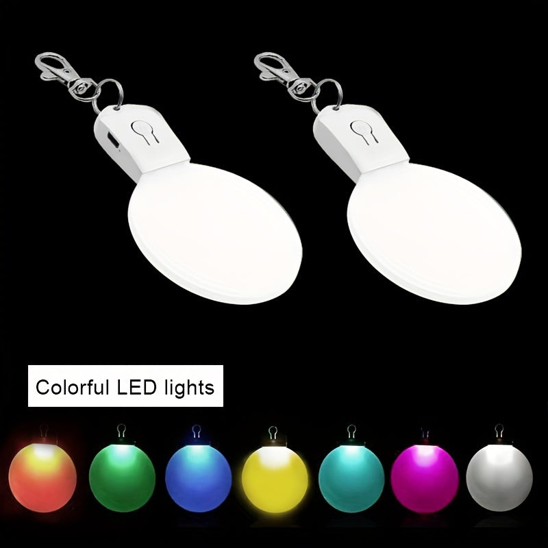 10pcs Acrylic Colorful LED Light Keychain Pendant