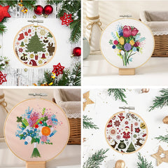 6pcs 4in Bamboo Embroidery Hoops Mini Circle Cross Stitch DIY Craft Supplies