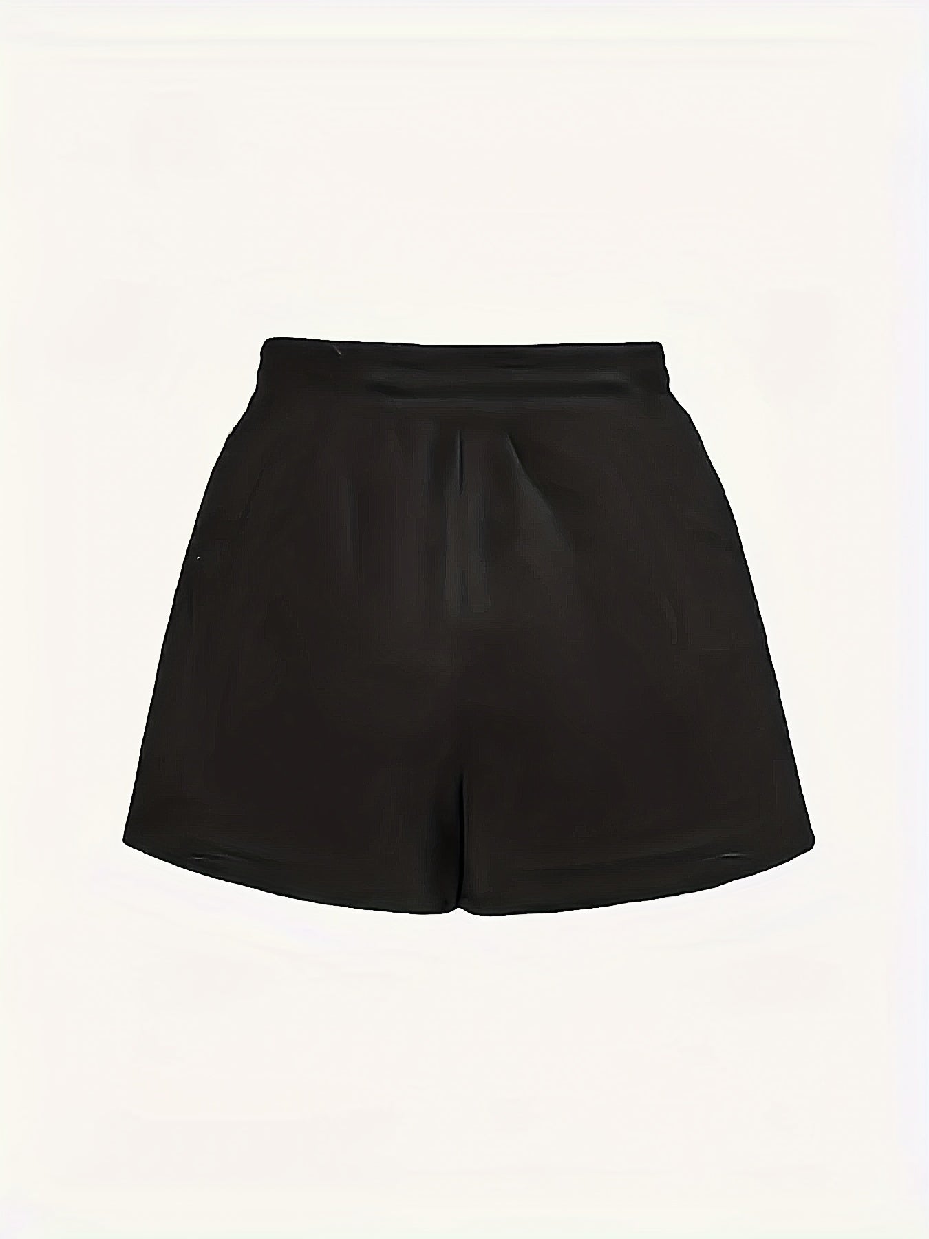 Solid Wide Leg Drawstring Shorts for Women