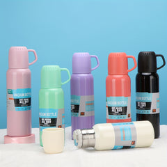 538ml Stainless Steel Insulated Cup Water Bottle 3 Lids Coffee Mug
