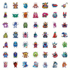 50pcs Monster Collection Cartoon Stickers Waterproof Vinyl Stickers
