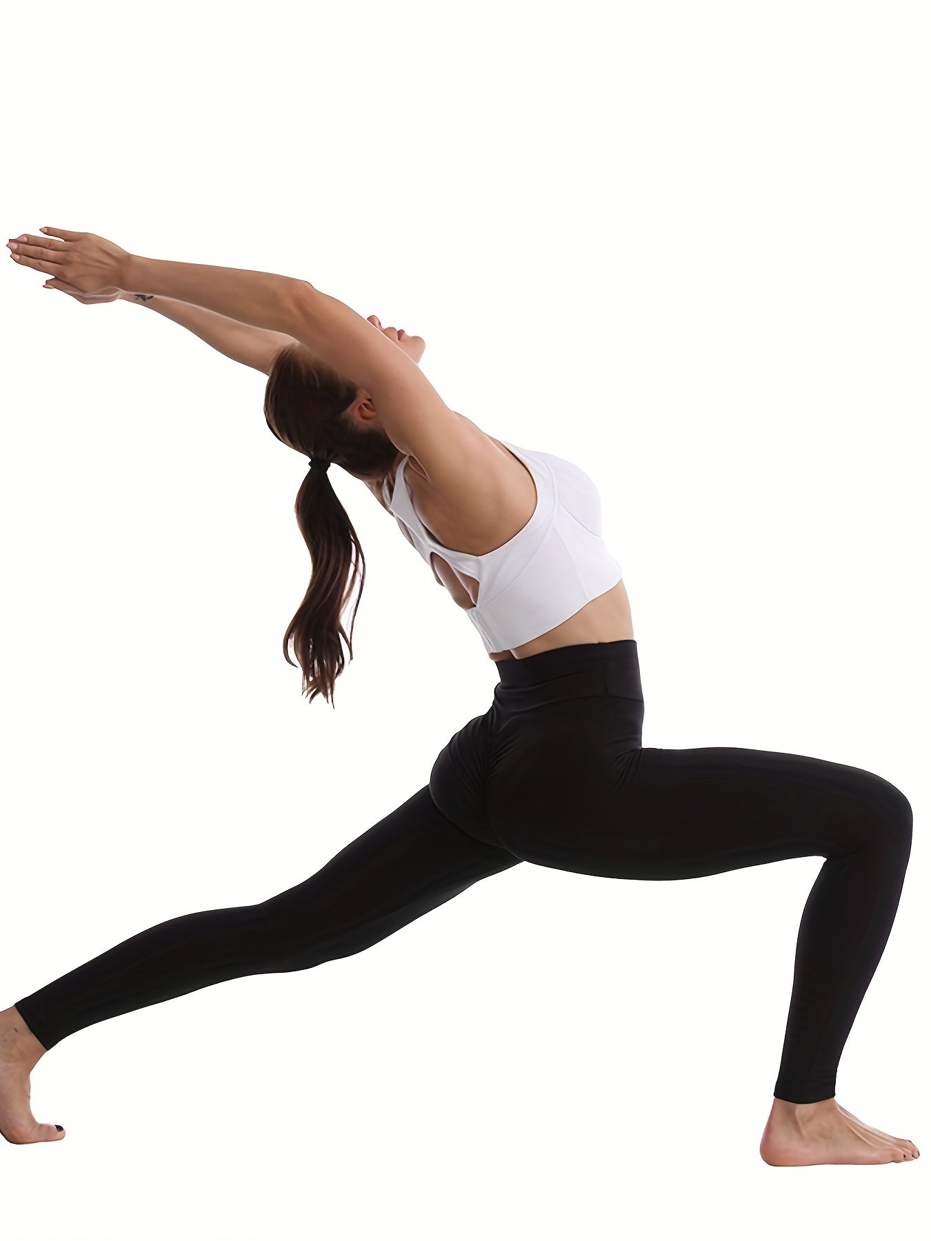 Butt Lifting Hip Pleated Yoga Pants Slim Fitted Workout Leggings