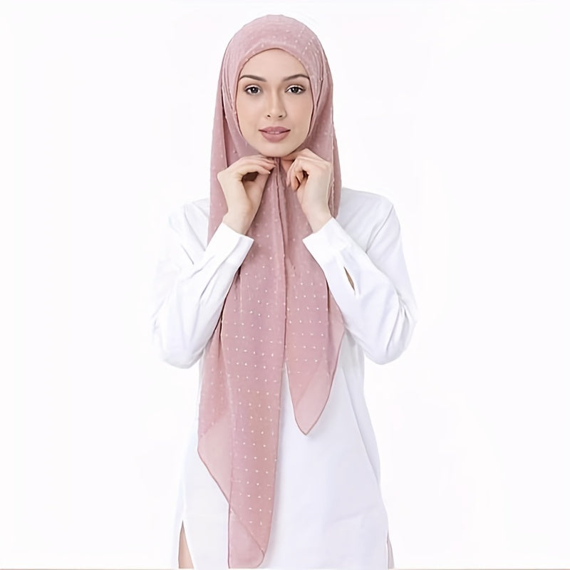 Chiffon Hijab Dotted Scarf Casual Shawl Bandana