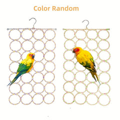 Bird Climbing Net Parrot Swing Toys With Hooks For Parakeet Cockatiel Cockatoo