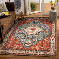 Boho Tribal Area Rug Soft Living Room Mat Vintage Washable Indoor Floor Carpet
