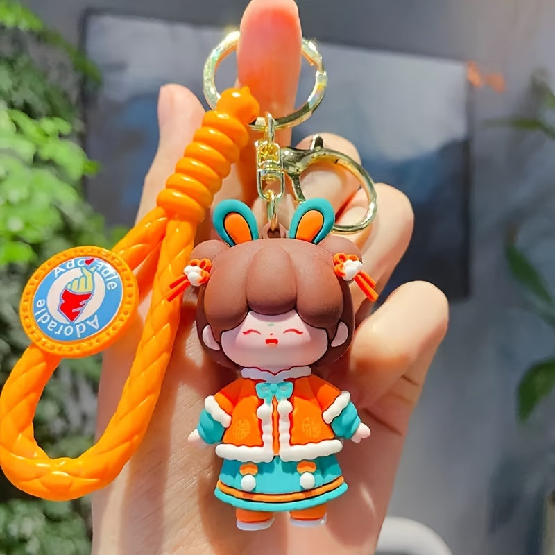 Chinese Style Cartoon Doll Keychain Bag Pendant Year Gift