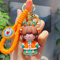 Chinese Style Cartoon Doll Keychain Bag Pendant Year Gift