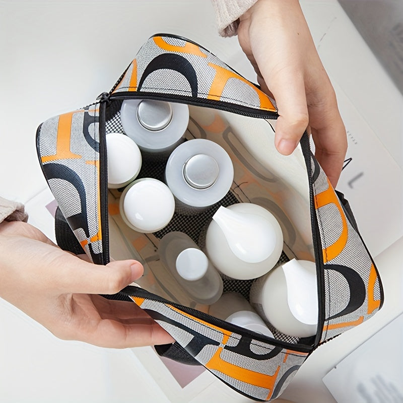 Large Capacity Waterproof Travel Makeup Bag with Handle for Men and Women