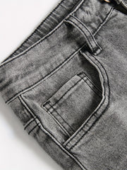 Men's Denim Shorts with Pockets for Summer Casual Wear